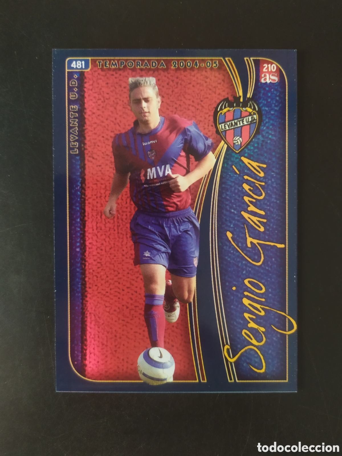 Cromos de f&uacute;tbol: Mundicromo fichas Liga 2004 2005 04 05 diario As 210 Sergio Garc&iacute;a n&deg; 481 Levante