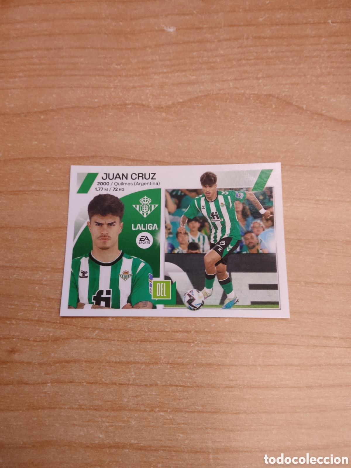 Cromos de f&uacute;tbol: 17 B JUAN CRUZ REAL BETIS LIGA ESTE 2023 2024