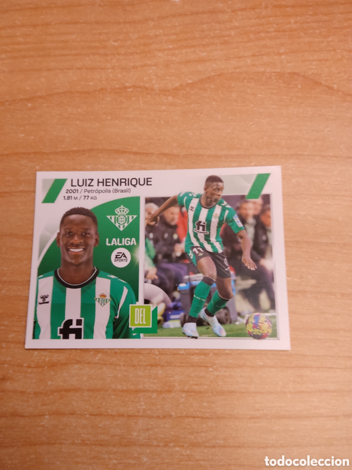 Cromos de f&uacute;tbol: 18 LUIZ HENRIQUE REAL BETIS LIGA ESTE 2023 2024