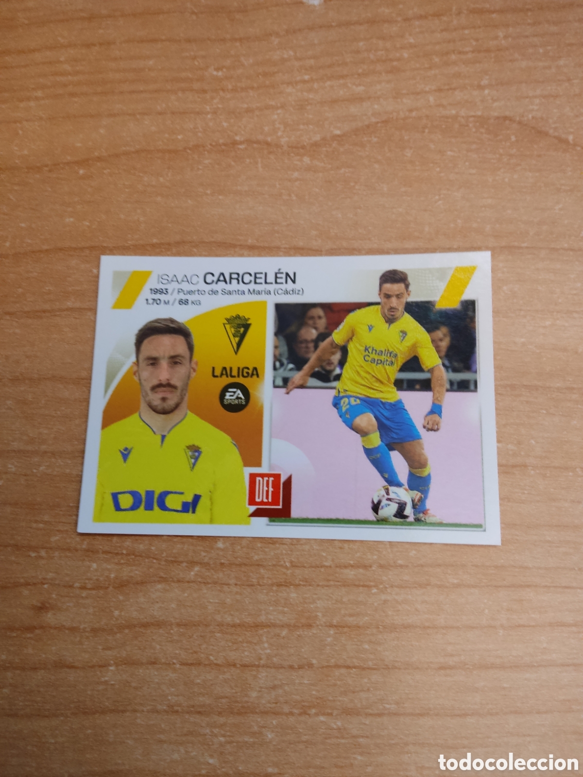 Cromos de f&uacute;tbol: 5 A ISAAC CARCELEN CADIZ LIGA ESTE 2023 2024