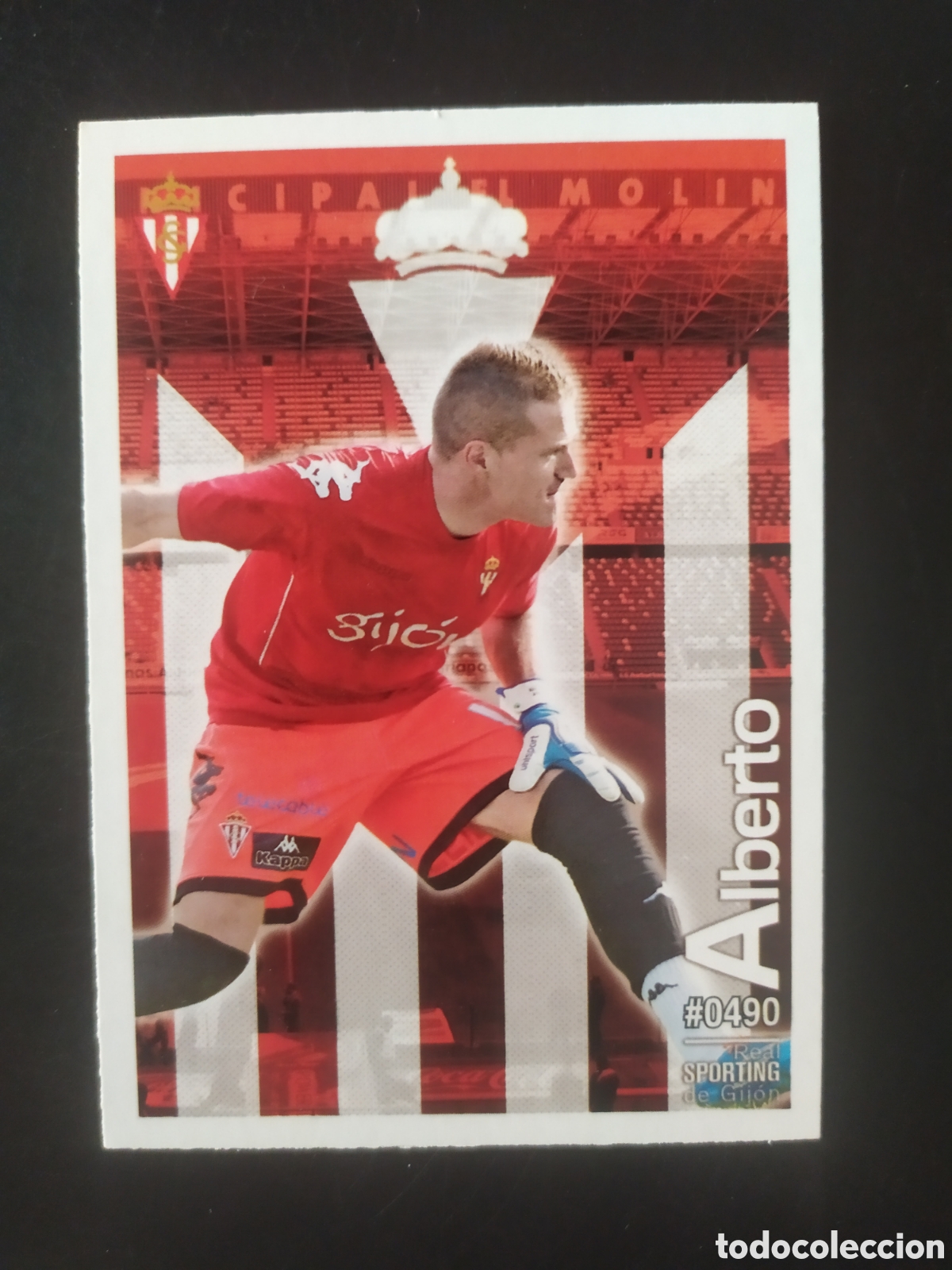 Football Stickers: Mundicromo fichas Liga 2015 2016 15 16 Alberto n&deg; 490 Sporting Gij&oacute;n