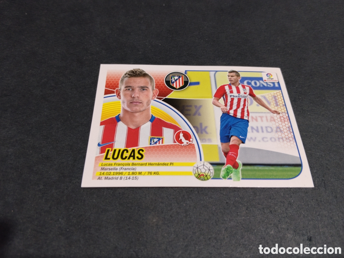 Football Stickers: Cromo futbol 2016-17 Lucas, Atl&eacute;tico de Madrid