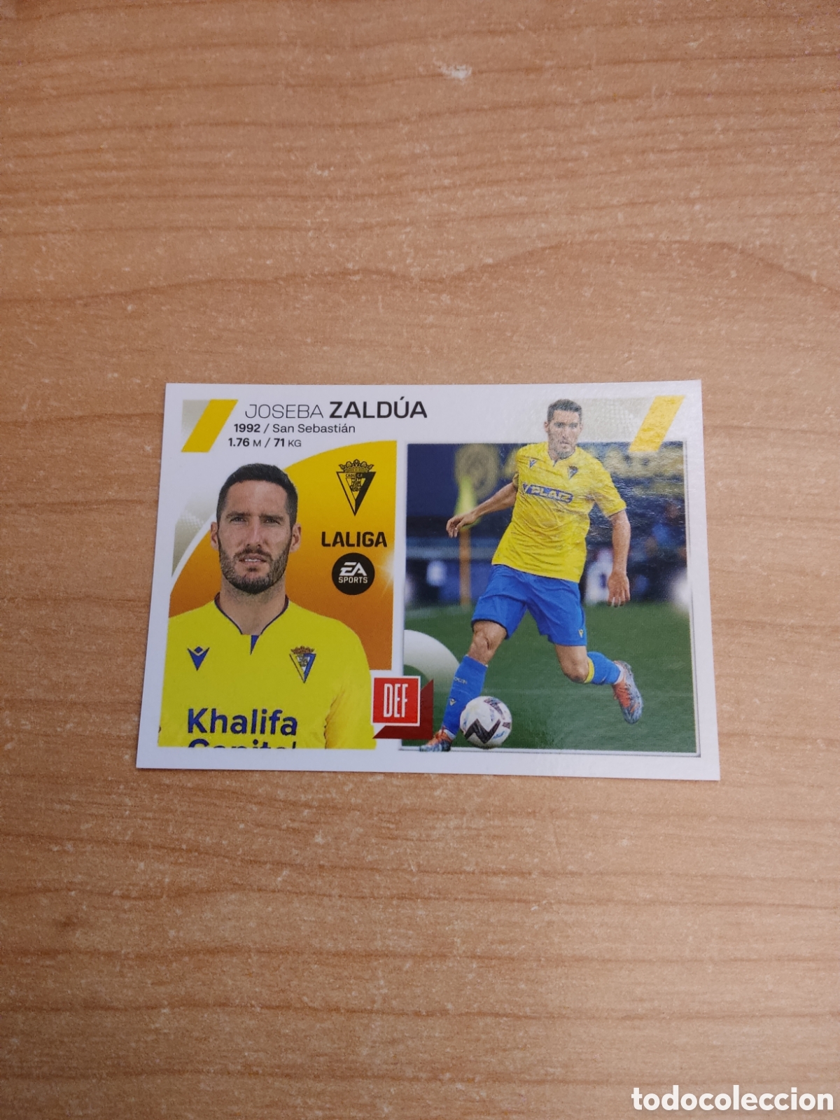 Cromos de f&uacute;tbol: 5 B ZALDUA CADIZ LIGA ESTE 2023 2024