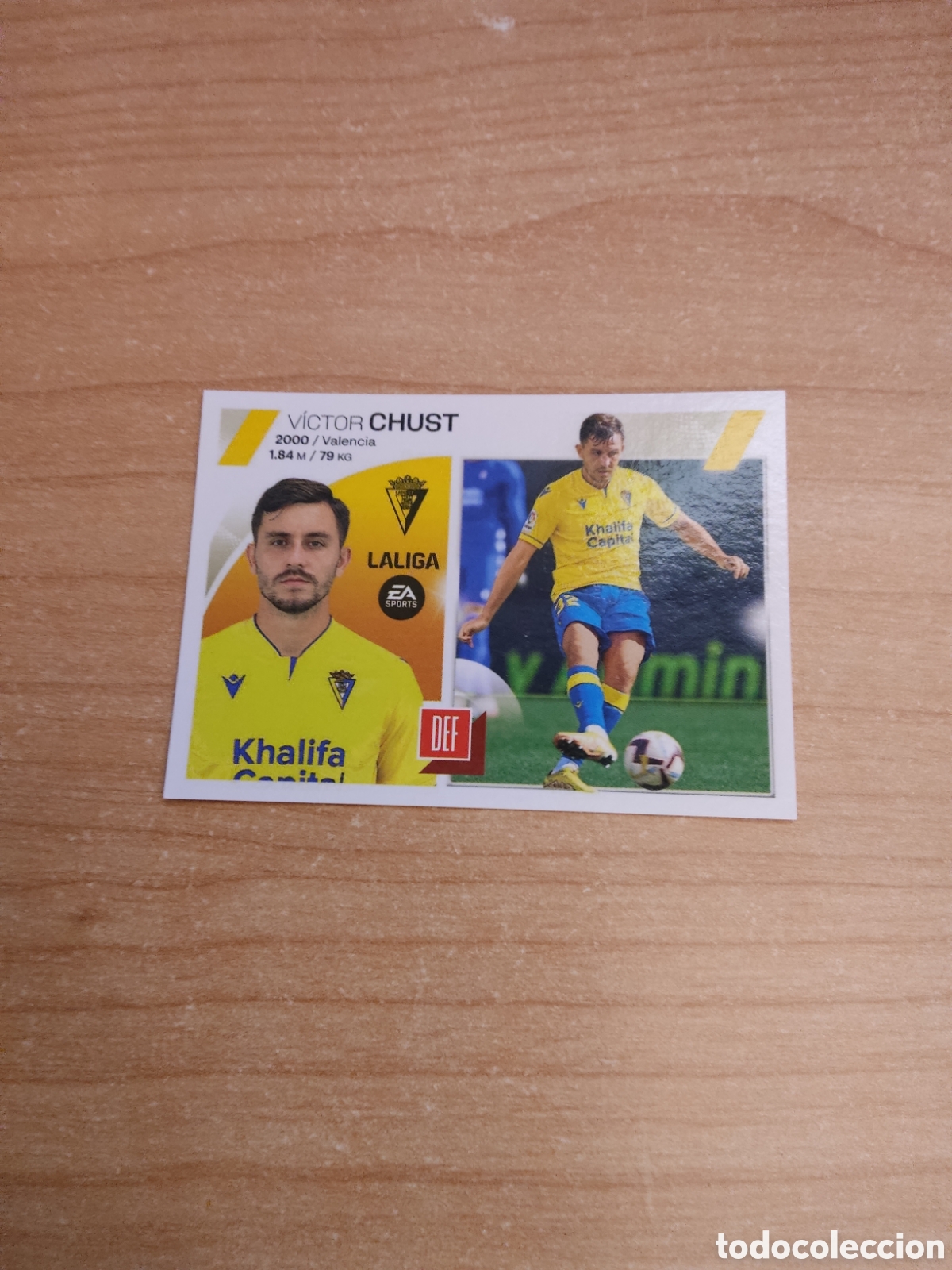 Cromos de f&uacute;tbol: 7 A VICTOR CHUST CADIZ LIGA ESTE 2023 2024