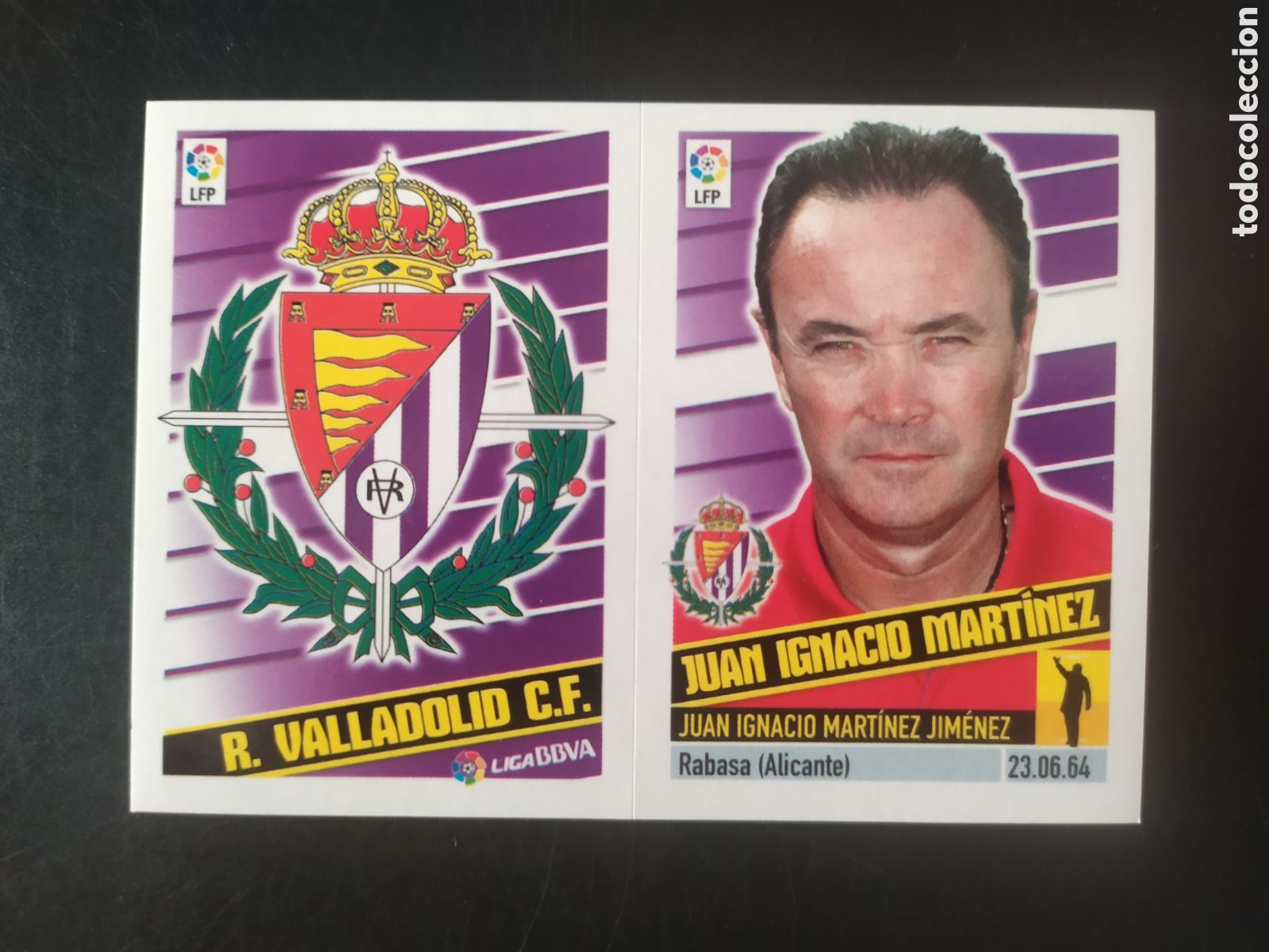 Cromos de f&uacute;tbol: Liga este 2013 2014 13 14 panini escudo Juan Ignacio Mart&iacute;nez n&ordm; 19 Valladolid