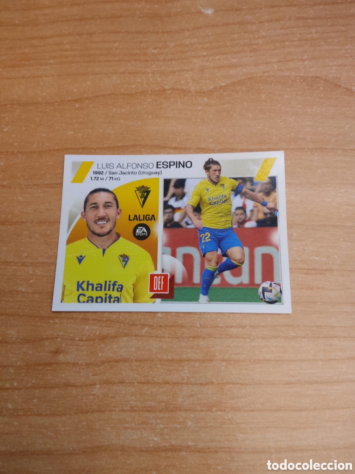 Cromos de f&uacute;tbol: 9 ESPINO CADIZ LIGA ESTE 2023 2024