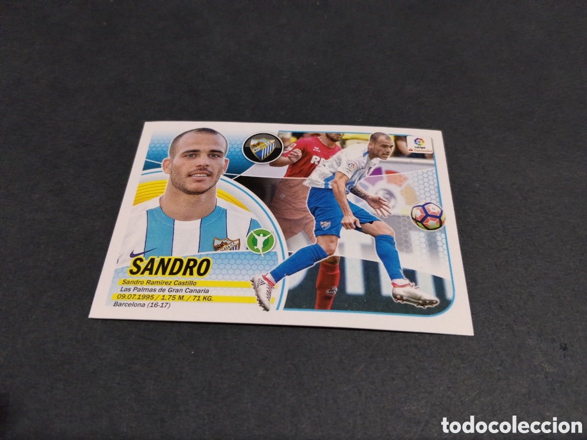 Cromos de f&uacute;tbol: Cromo futbol 2016-17 Sandro, M&aacute;laga
