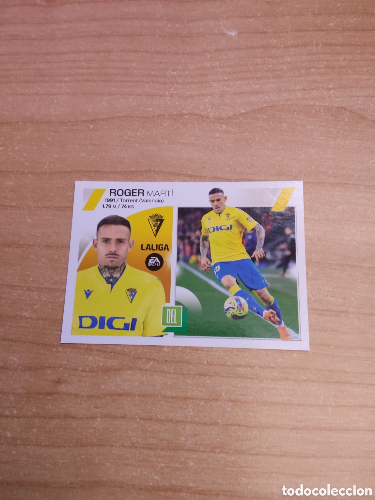 Cromos de f&uacute;tbol: 17 ROGER MARTI CADIZ LIGA ESTE 2023 2024