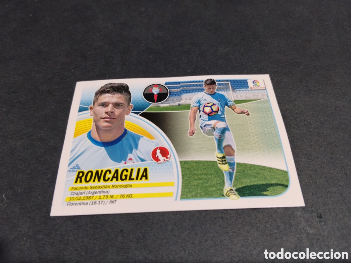 Cromos de f&uacute;tbol: Cromo futbol 2016-17 Roncaglia, Celta