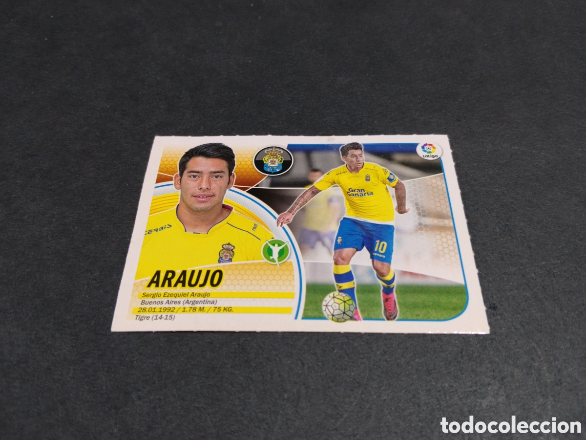 Cromos de f&uacute;tbol: Cromo futbol 2016-17 Araujo, UD las Palmas
