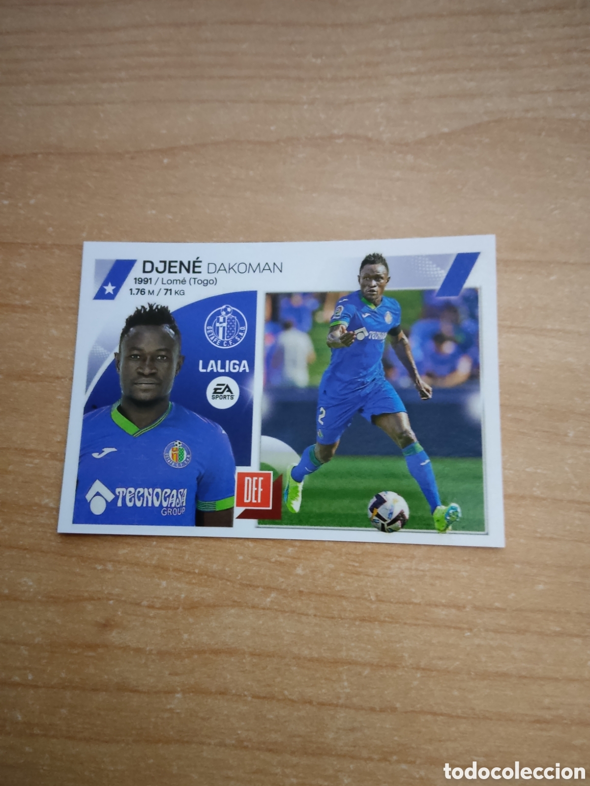 Cromos de f&uacute;tbol: 6 DJENE GETAFE LIGA ESTE 2023 2024