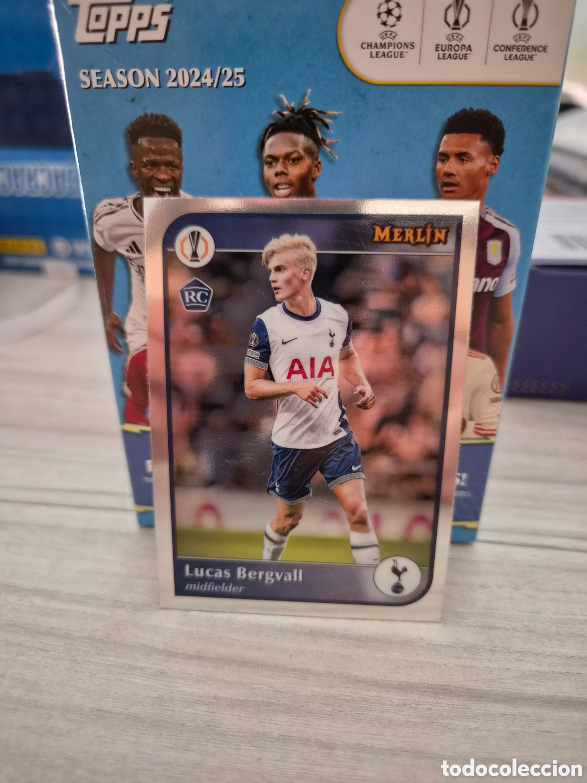 Cromos de f&uacute;tbol: N&deg;55 Lucas Bergvall RC Topps Merlin 2024/25