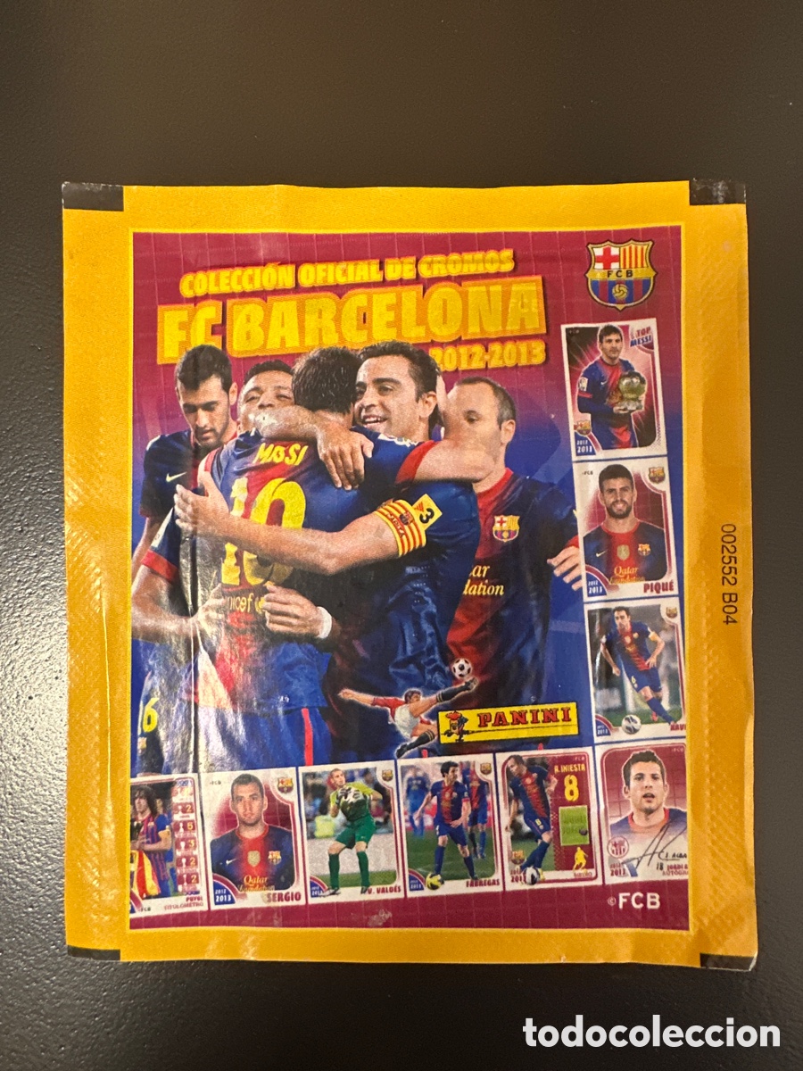 Cromos de f&uacute;tbol: SOBRE SIN ABRIR F.C.BARCELONA 2012-2013 12 13 PANINI STICKERS