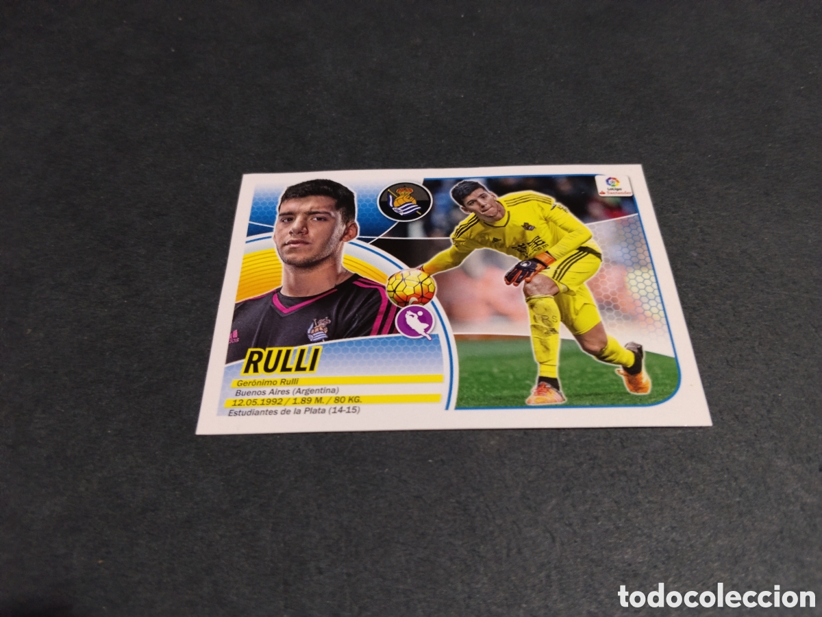 Cromos de f&uacute;tbol: Cromo futbol 2016-17 rulli, Real Sociedad