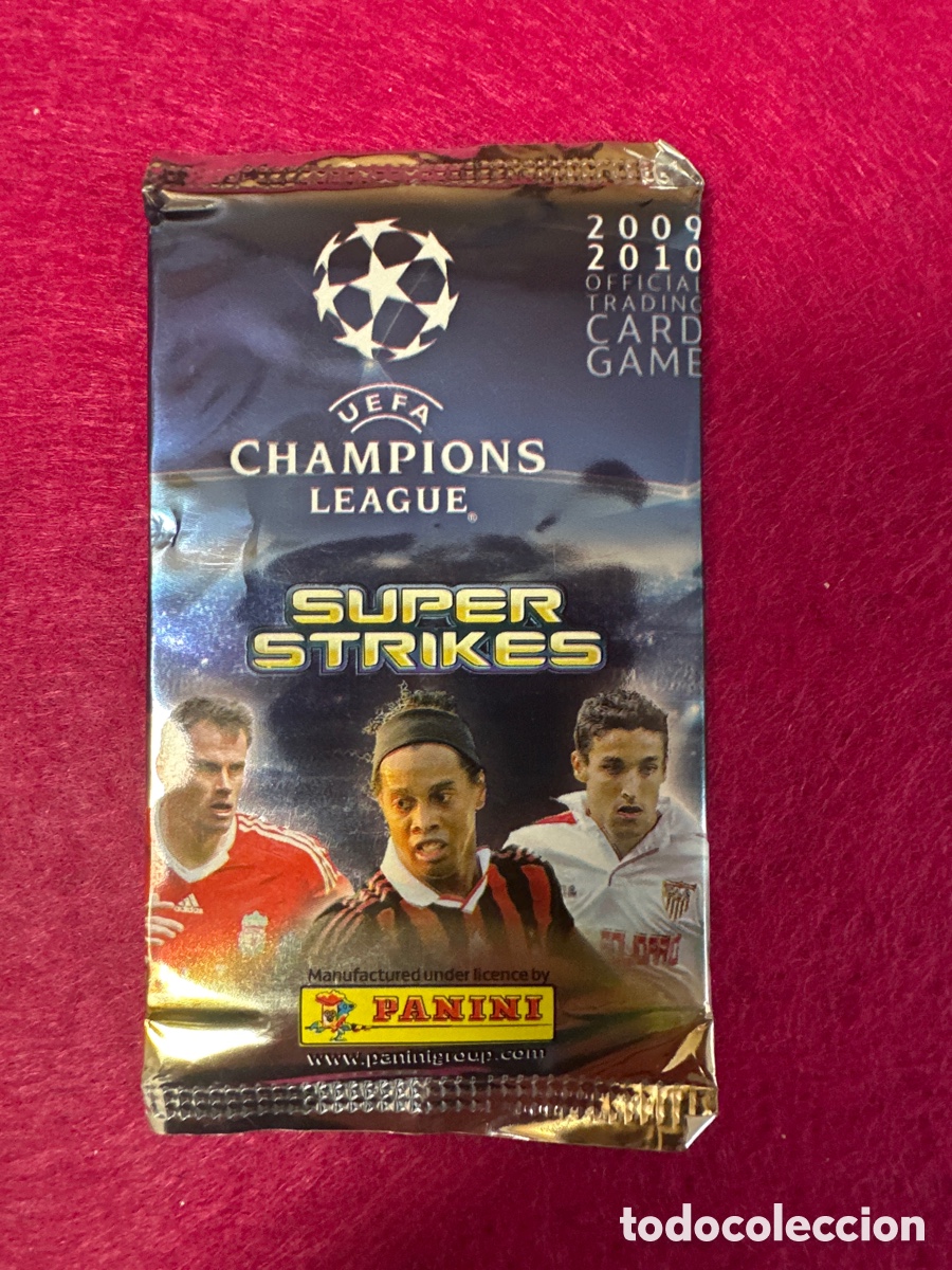 Cromos de f&uacute;tbol: SOBRE SIN ABRIR(MODELO RONALDINHO)CHAMPIONS LEAGUE 2009-2010 09 1O PANINI TRADING CARDS