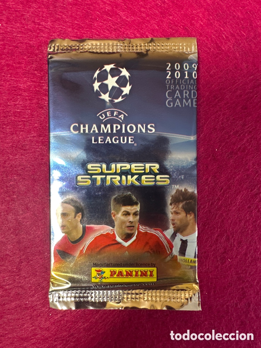 Cromos de f&uacute;tbol: SOBRE SIN ABRIR(MODELO GERRARD)CHAMPIONS LEAGUE 2009-2010 09 1O PANINI TRADING CARDS