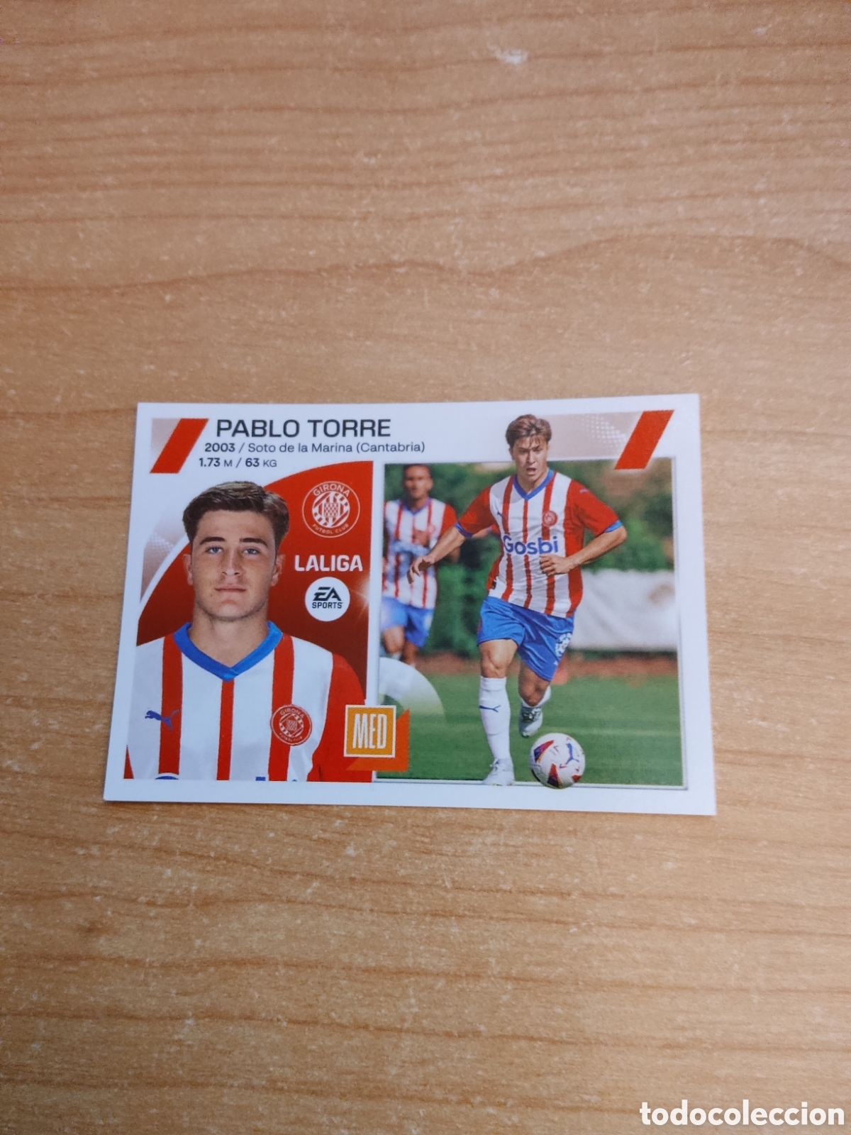 Cromos de f&uacute;tbol: 11 BIS PABLO TORRE GIRONA LIGA ESTE 2023 2024