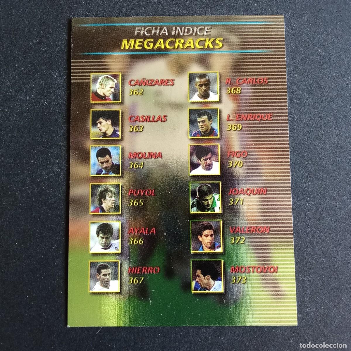 Cromos de f&uacute;tbol: 361 INDICE LIGA 2002 2003 02 03 MEGAFICHAS PANINI