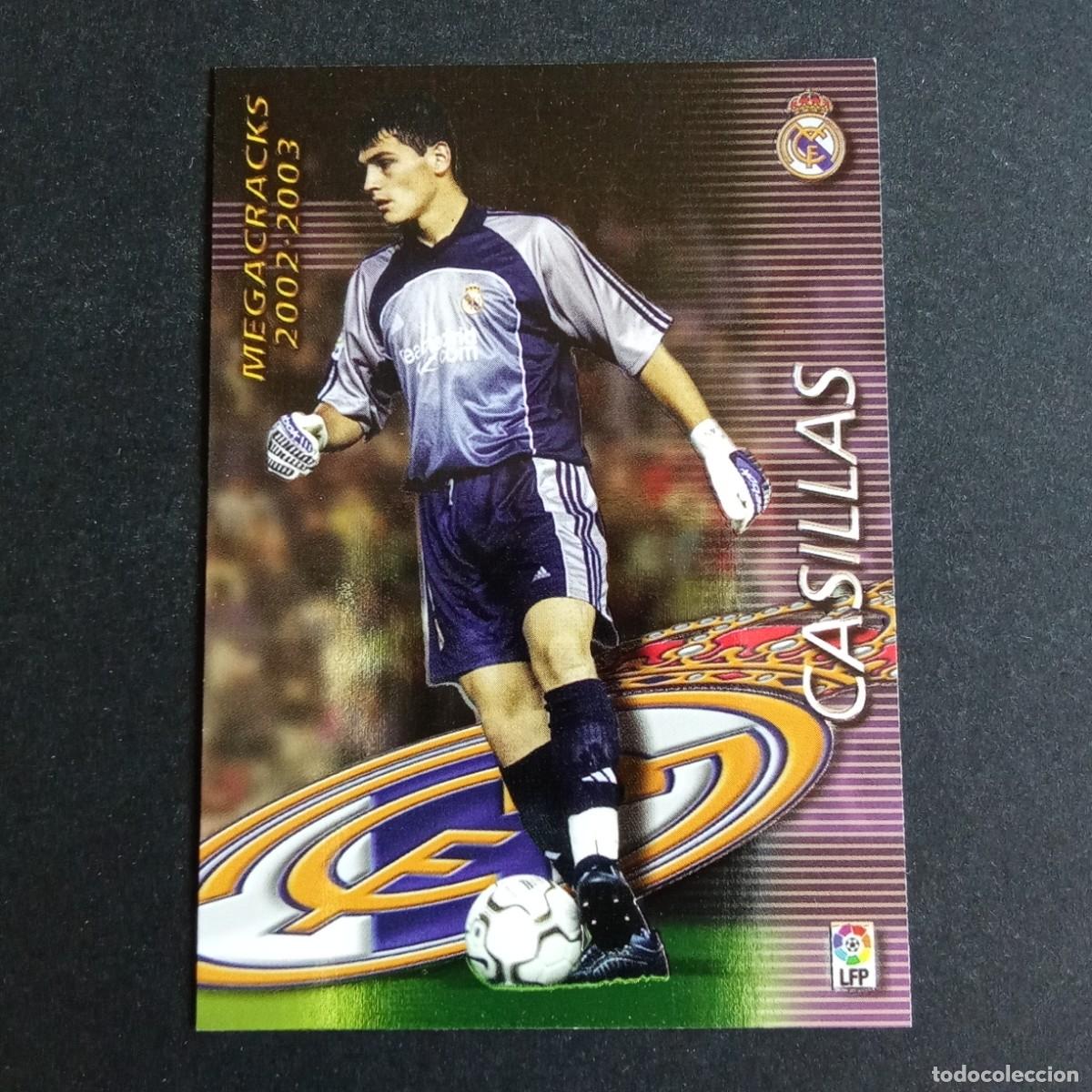 Cromos de f&uacute;tbol: 363 CASILLAS REAL MADRID LIGA 2002 2003 02 03 MEGAFICHAS PANINI