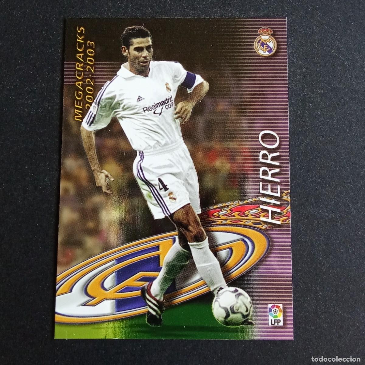 Cromos de f&uacute;tbol: 367 HIERRO REAL MADRID LIGA 2002 2003 02 03 MEGAFICHAS PANINI