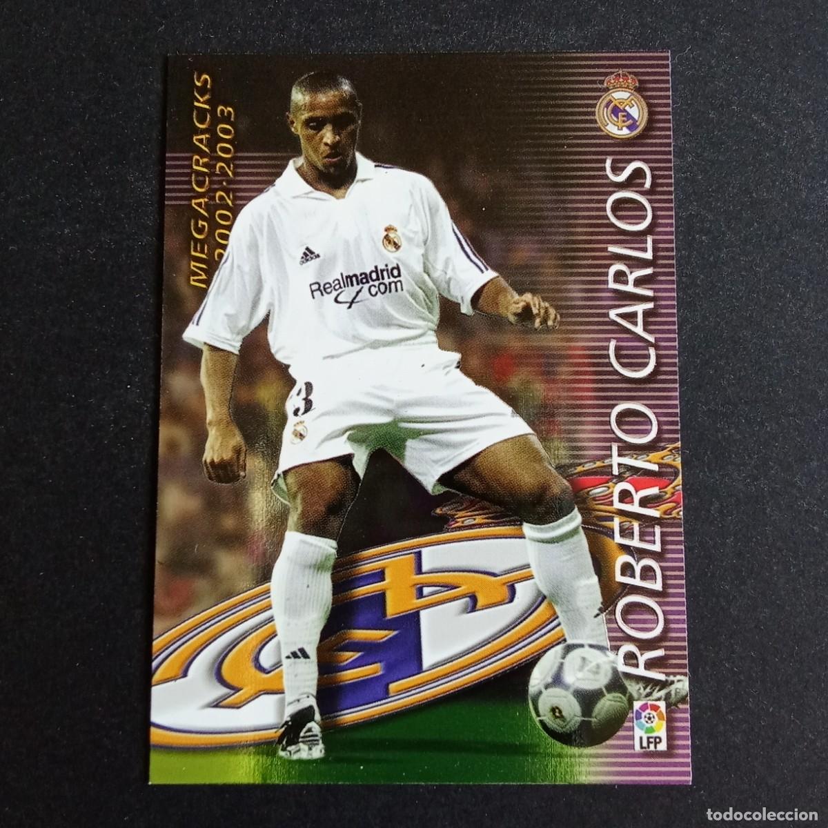 Cromos de f&uacute;tbol: 368 ROBERTO CARLOS REAL MADRID LIGA 2002 2003 02 03 MEGAFICHAS PANINI