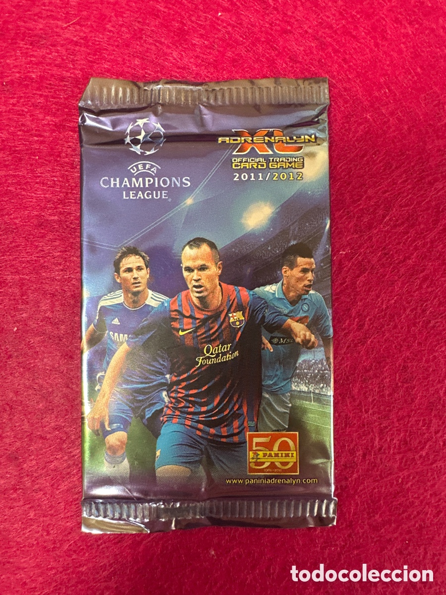 Figurine di Calcio: SOBRE SIN ABRIR(MODELO INIESTA)CHAMPIONS LEAGUE 2011-2012 11 12 PANINI TRADING CARDS