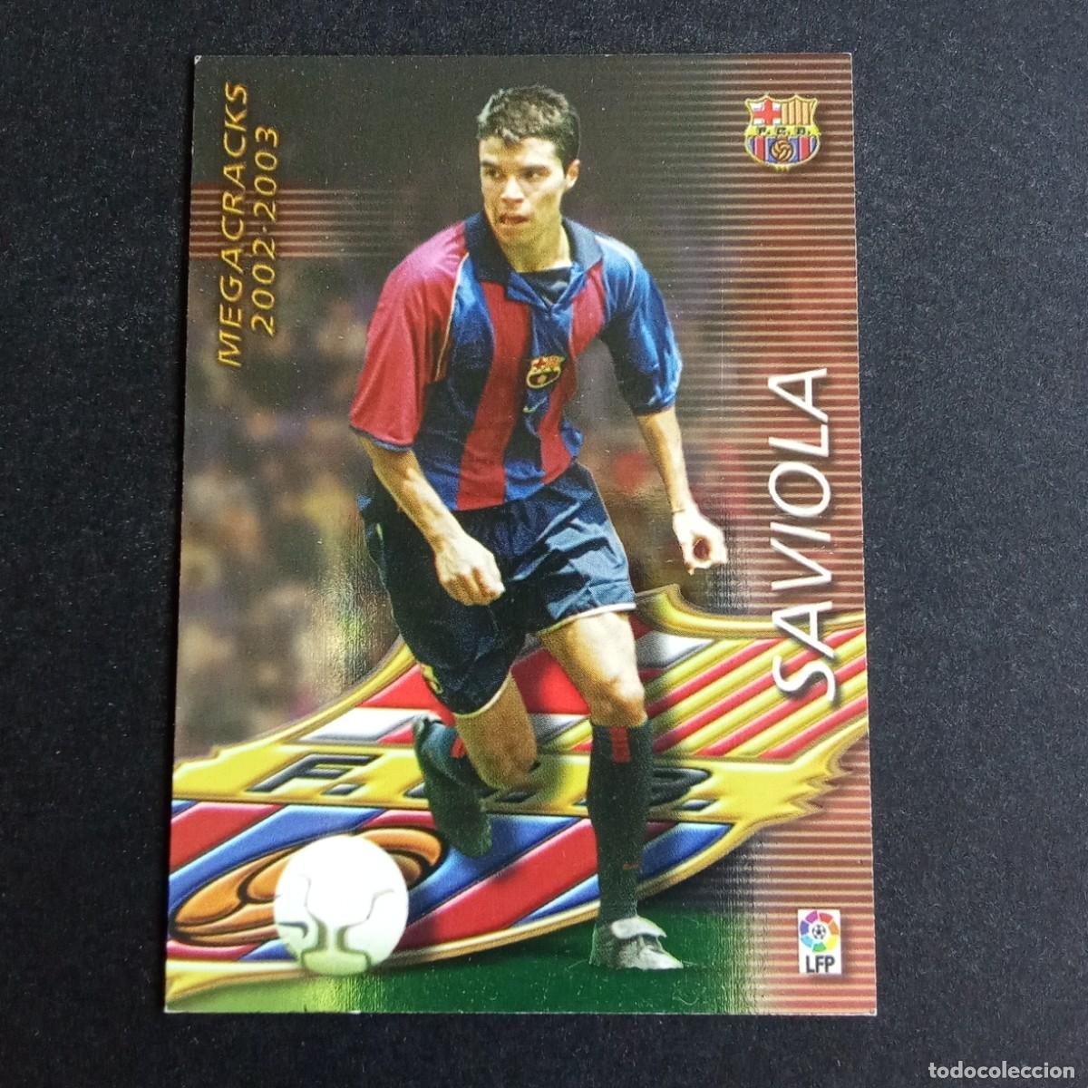 Cromos de f&uacute;tbol: 381 SAVIOLA BARCELONA LIGA 2002 2003 02 03 MEGAFICHAS PANINI