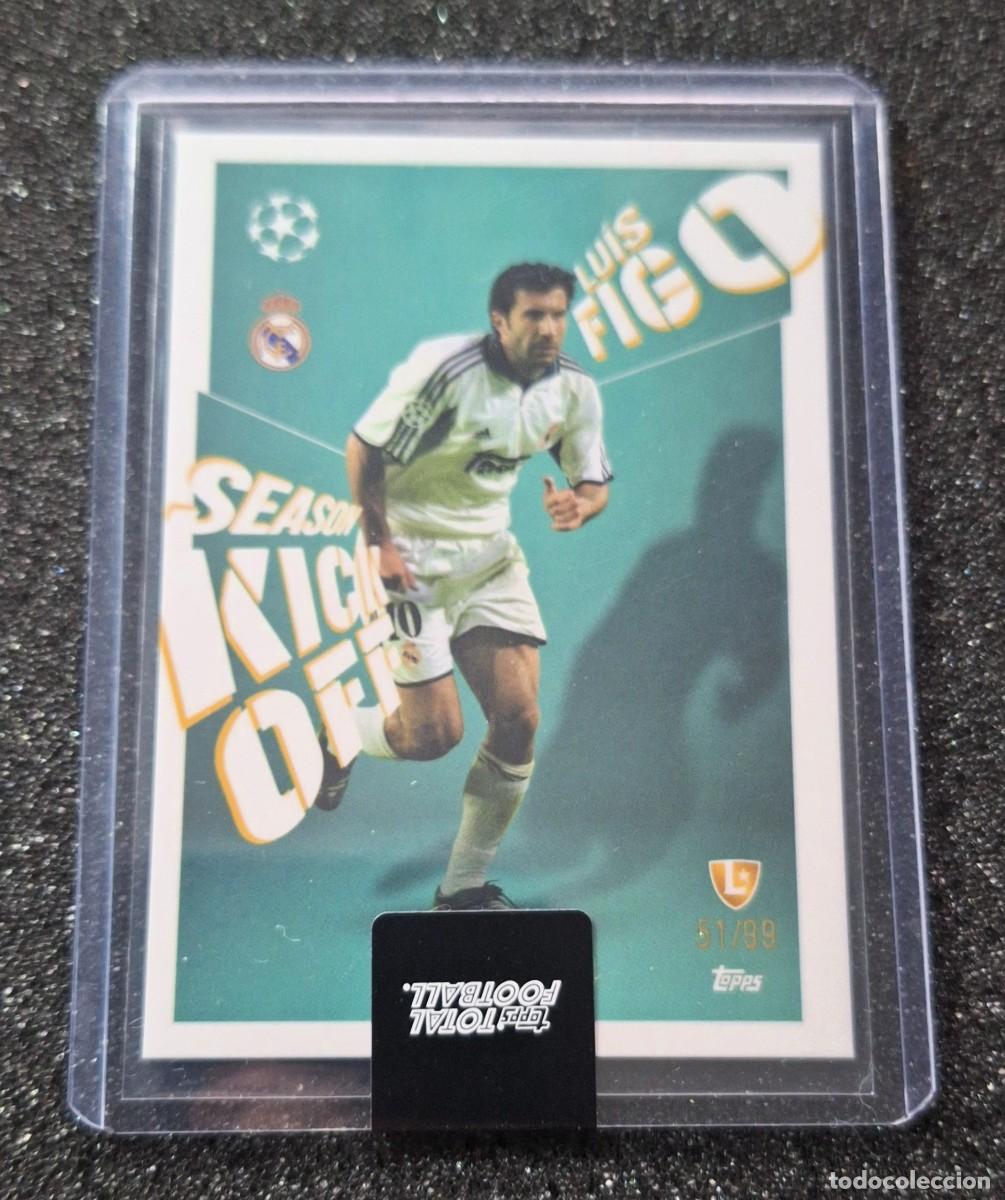 Cromos de f&uacute;tbol: Luis Figo Real Madrid Topps Total Football 51/99 Season Kick Off