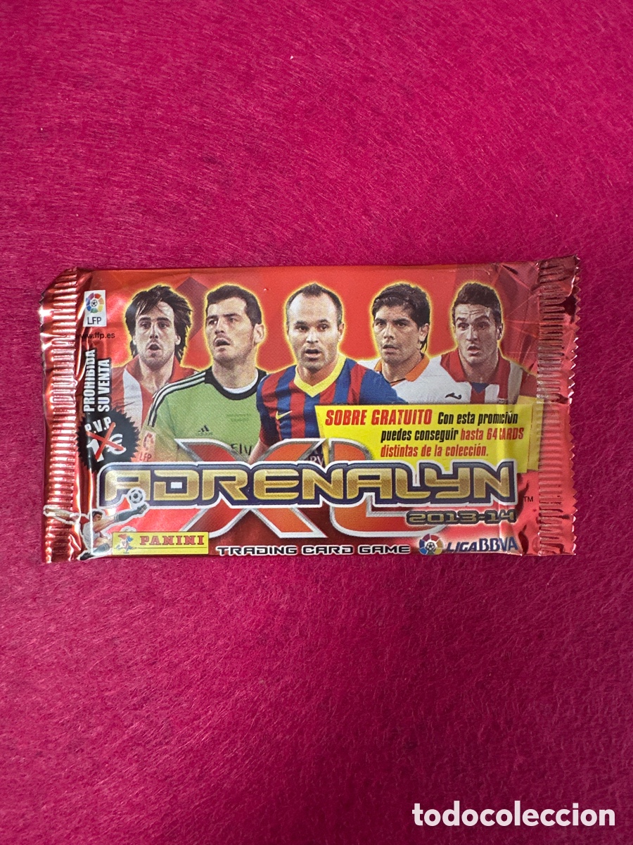 Cromos de f&uacute;tbol: SOBRE SIN ABRIR PROMOCIONAL(MODELO INIESTA)ADRENALYN 2013-14 13 14 PANINI TRADING CARDS