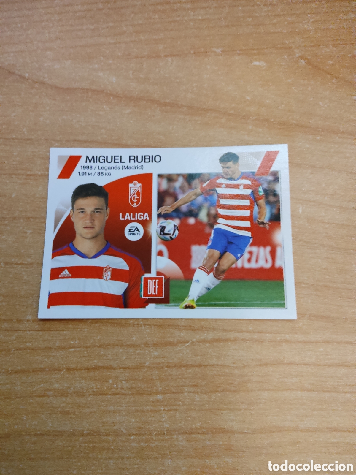 Fu&szlig;ball-Sticker: 6 MIGUEL RUBIO GRANADA LIGA ESTE 2023 2024