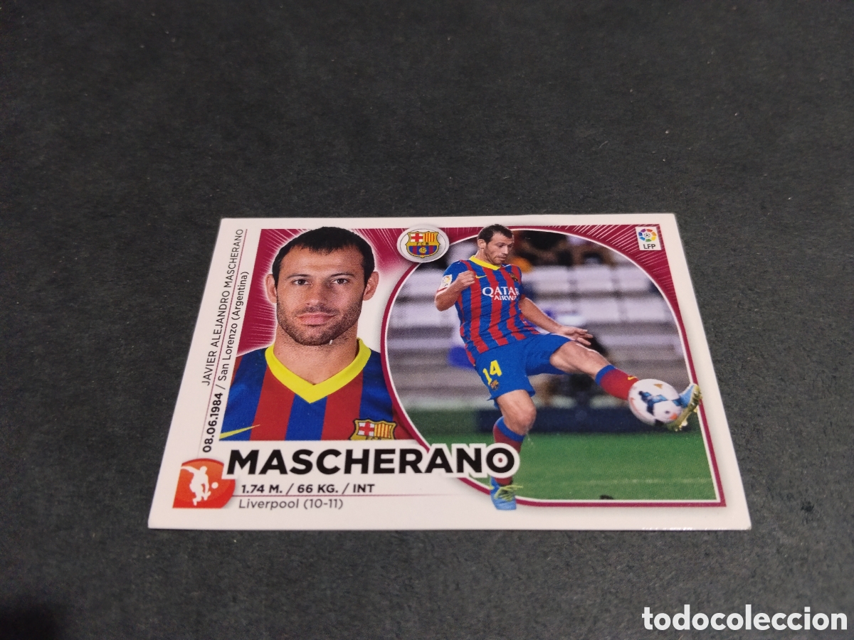 Cromos de f&uacute;tbol: Cromo futbol 2014-15 mascherano, Barcelona