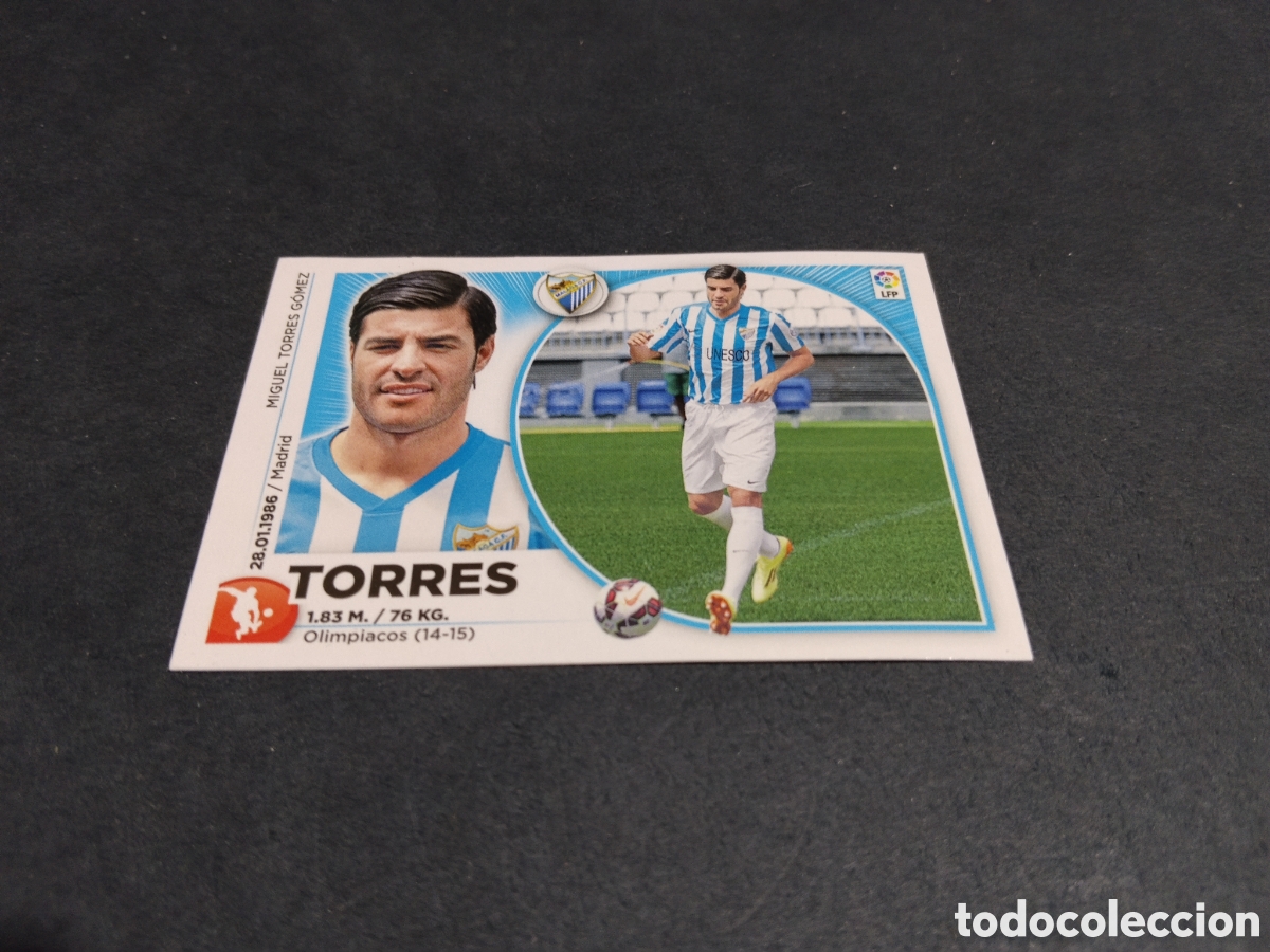 Cromos de f&uacute;tbol: Cromo futbol 2014-15 Torres, M&aacute;laga