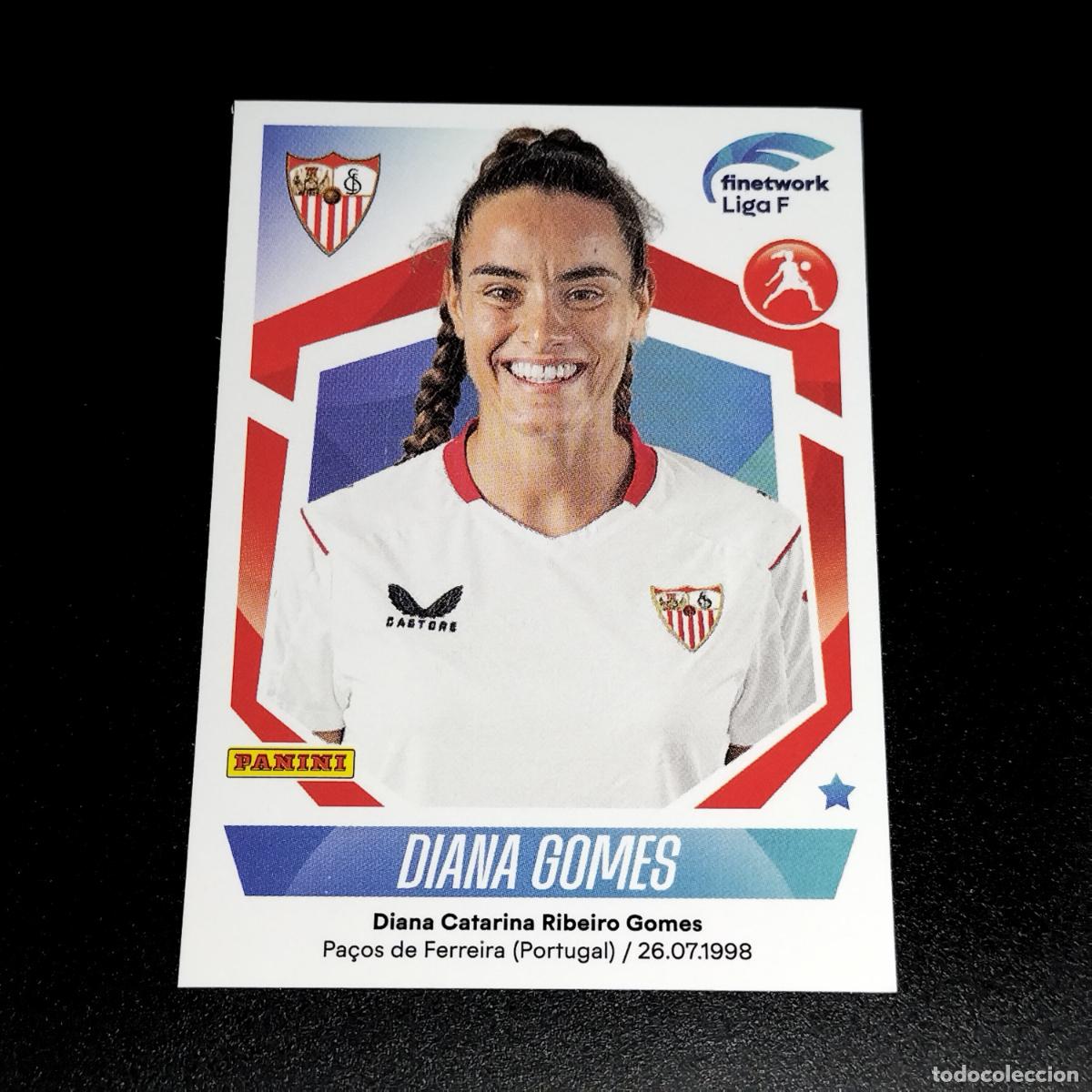Cromos de f&uacute;tbol: N&ordm; 259 DIANA GOMES SEVILLA CROMOS FINETWORK LIGA F FEMENINA PANINI 2022 2023 22 23