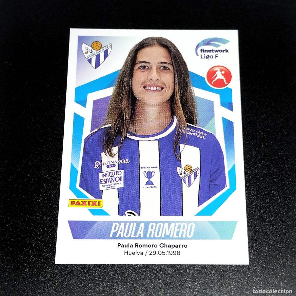 Cromos de f&uacute;tbol: N&ordm; 274 PAULA ROMERO SPORTING HUELVA CROMOS FINETWORK LIGA F FEMENINA PANINI 2022 2023 22 23
