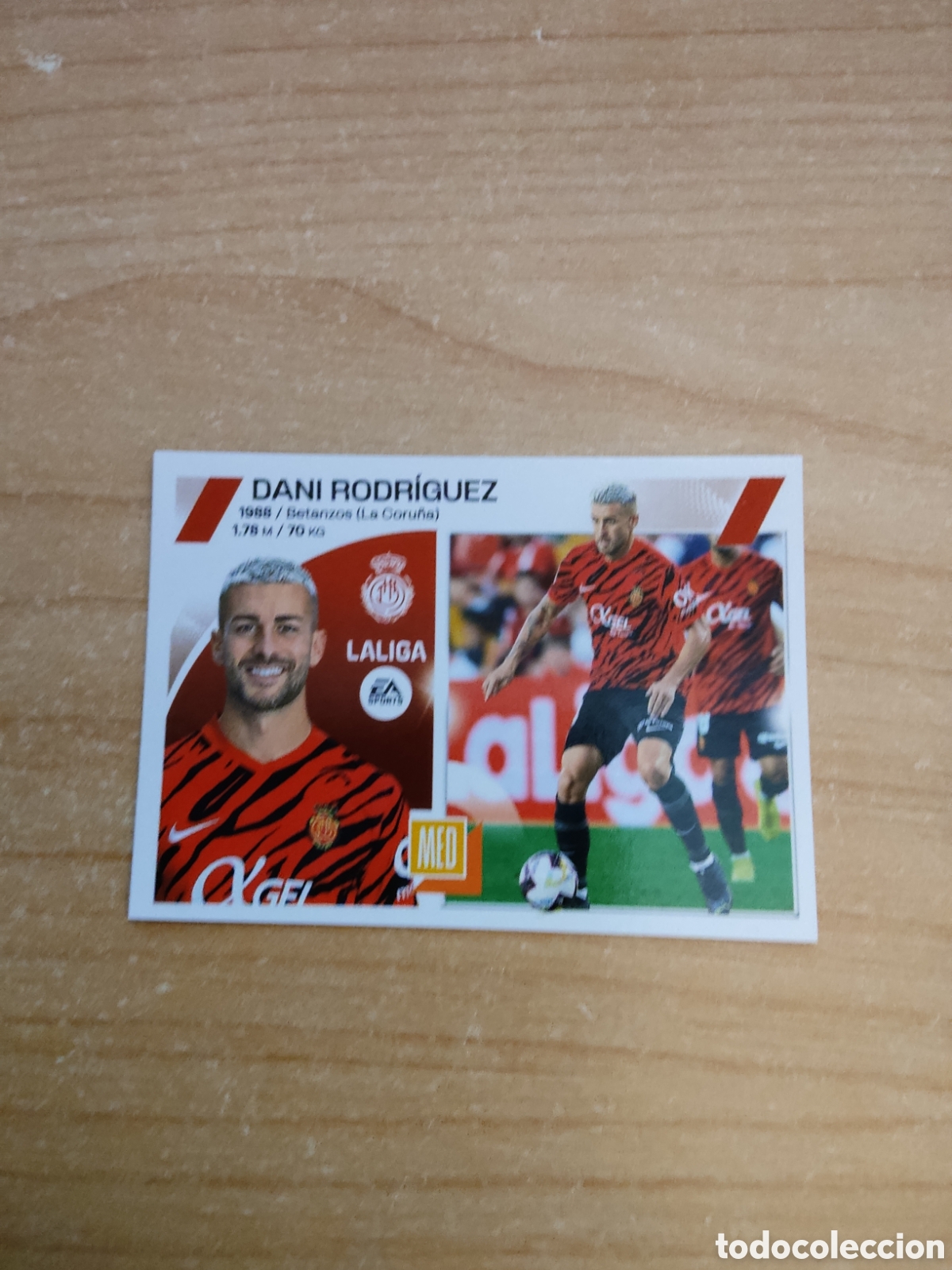 Cromos de f&uacute;tbol: 14 DANI RODRIGUEZ MALLORCA LIGA ESTE 2023 2024
