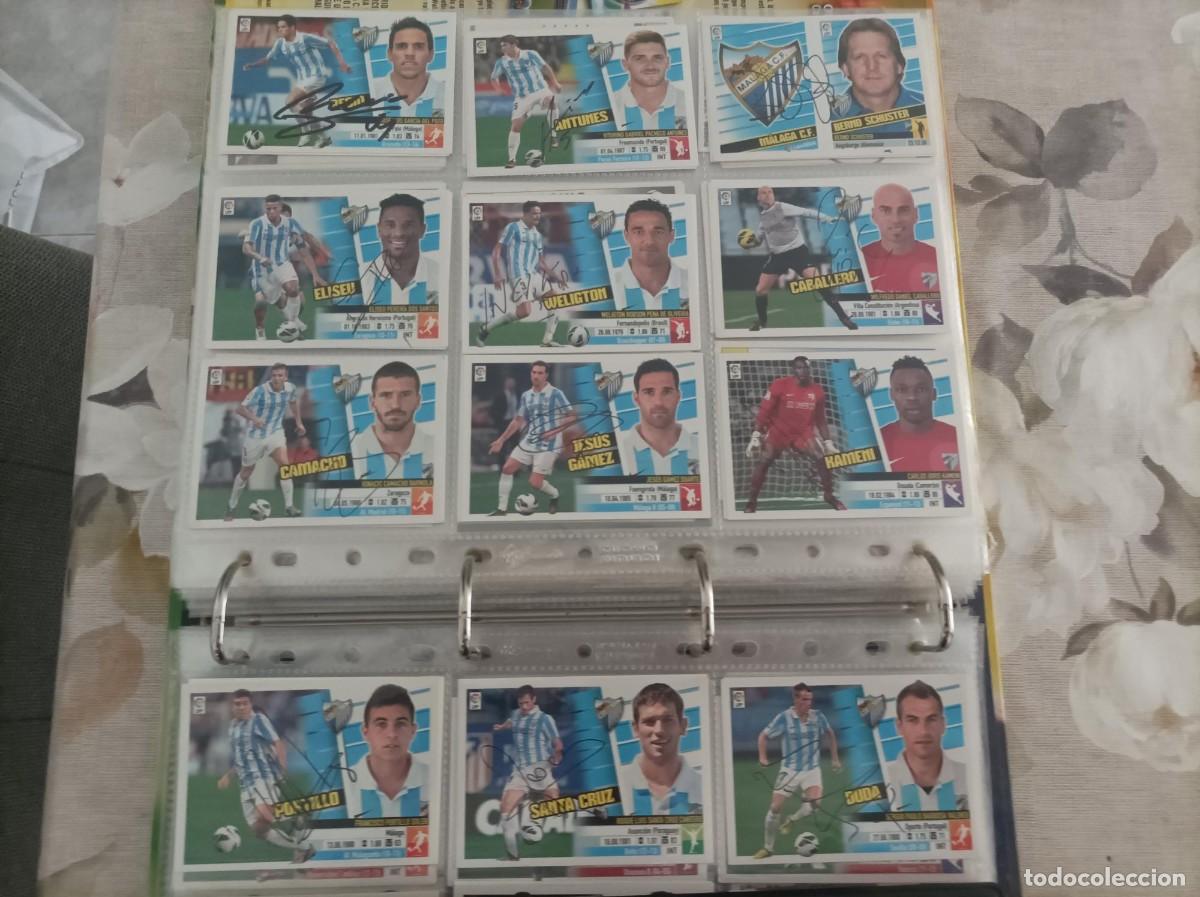 Cromos de f&uacute;tbol: Cromos futbol firmados Malaga