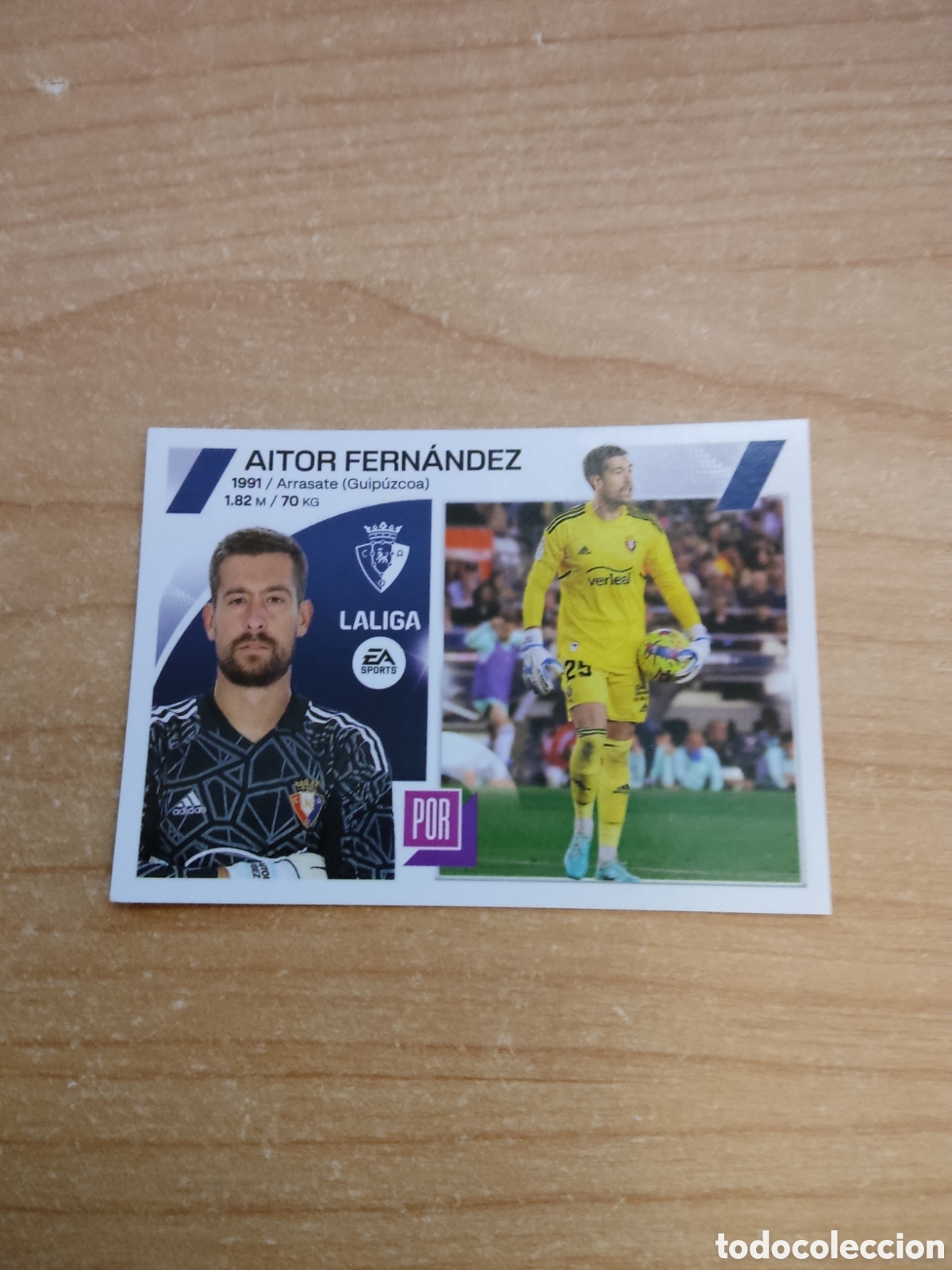 Fu&szlig;ball-Sticker: 4 AITOR FERNANDEZ OSASUNA LIGA ESTE 2023 2024
