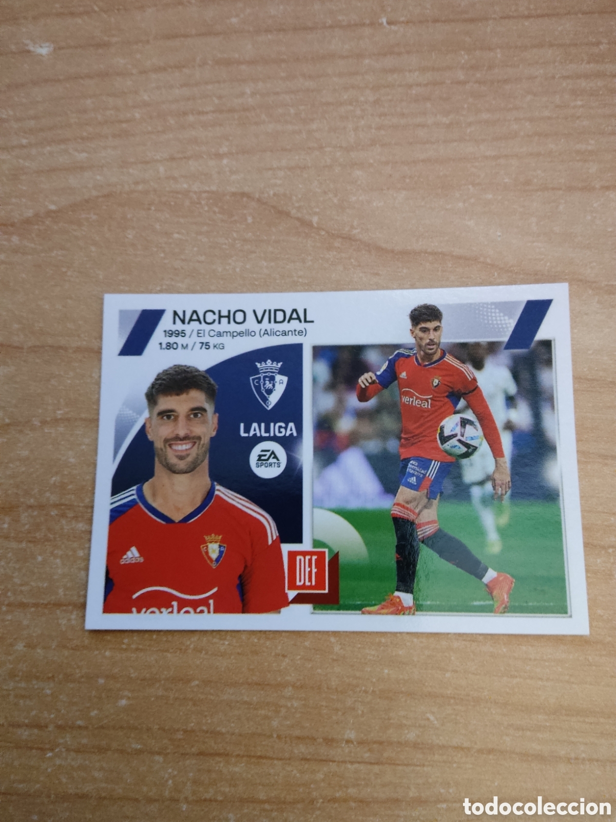 Fu&szlig;ball-Sticker: 6 NACHO VIDAL OSASUNA LIGA ESTE 2023 2024