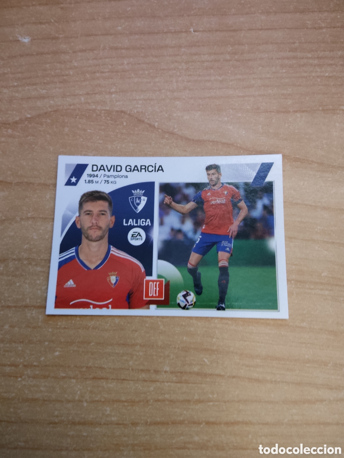 Fu&szlig;ball-Sticker: 7 DAVID GARCIA OSASUNA LIGA ESTE 2023 2024