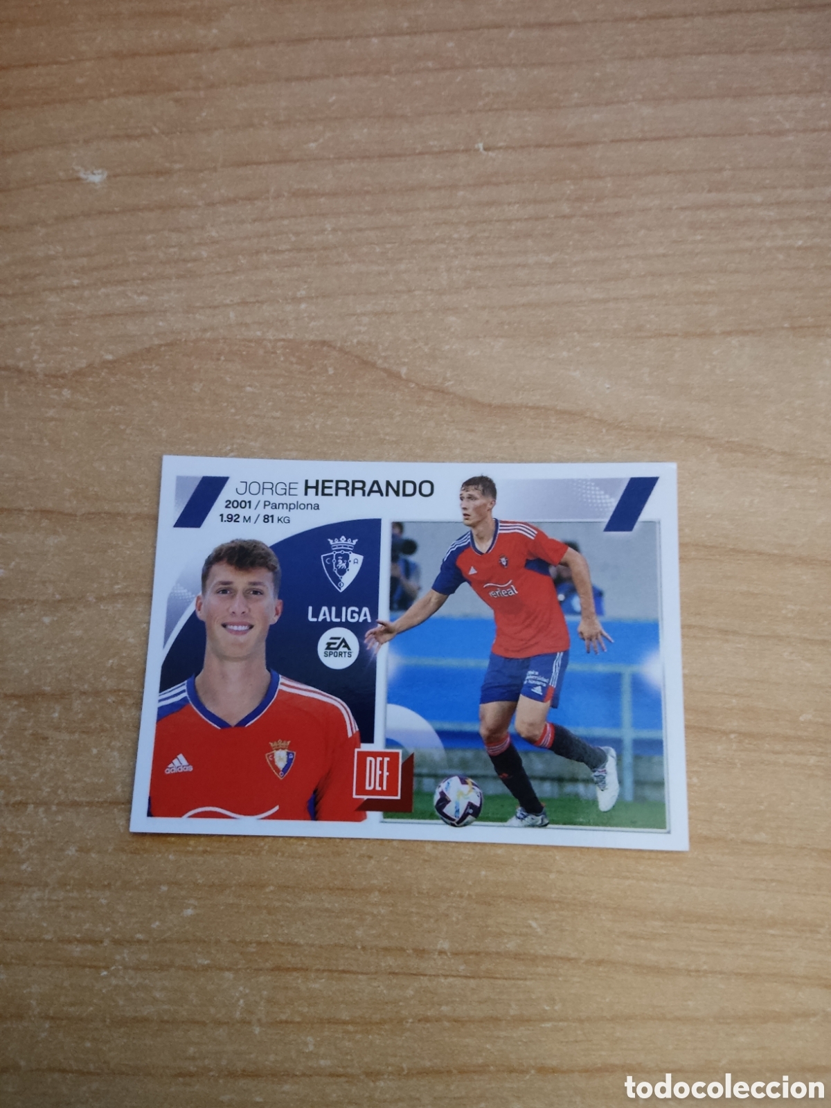 Football Stickers: 8 JORGE HERRANDO OSASUNA LIGA ESTE 2023 2024