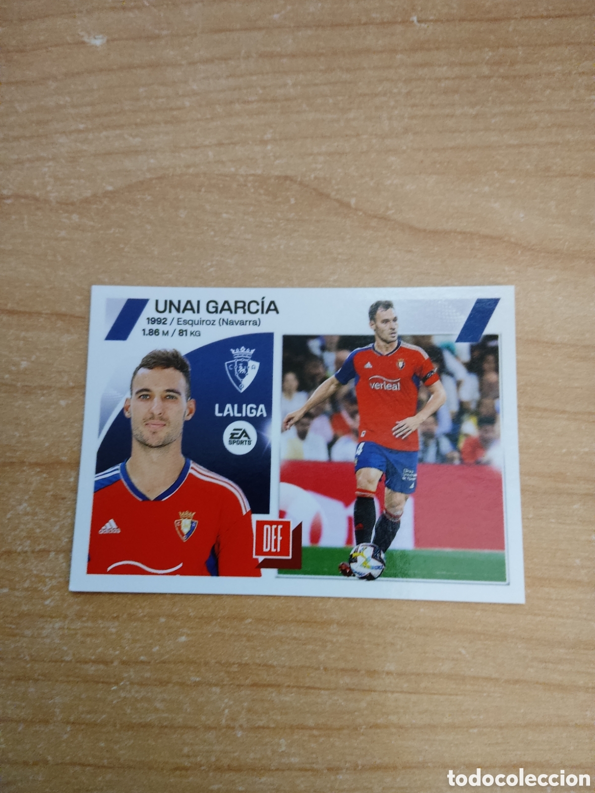 Football Stickers: 9 UNAI GARCIA OSASUNA LIGA ESTE 2023 2024