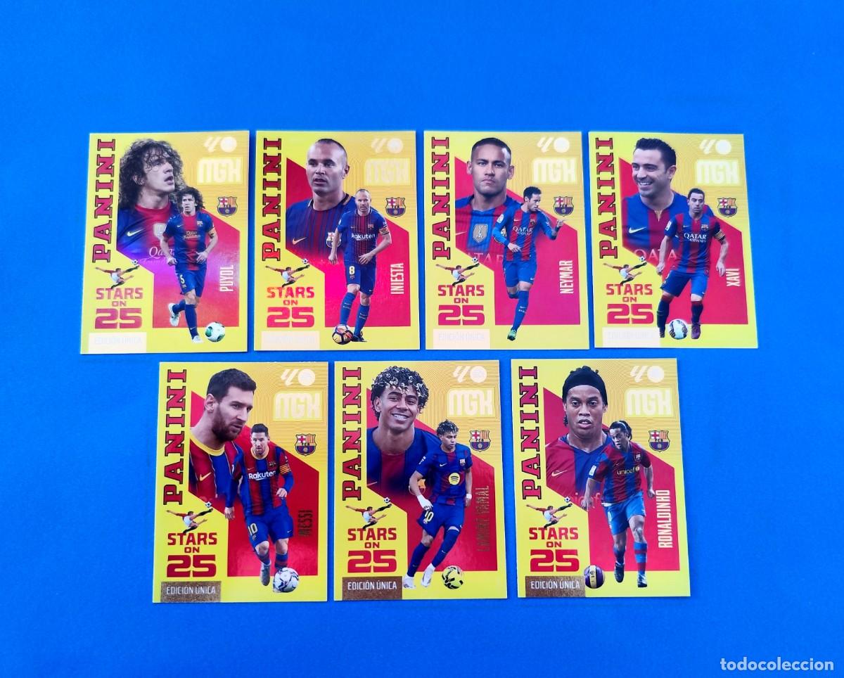Cromos de f&uacute;tbol: Megacracks 2026 2027 / 26 27 Stars On Barcelona Xavi Neymar Puyol Iniesta Ronaldinho Messi Yamal
