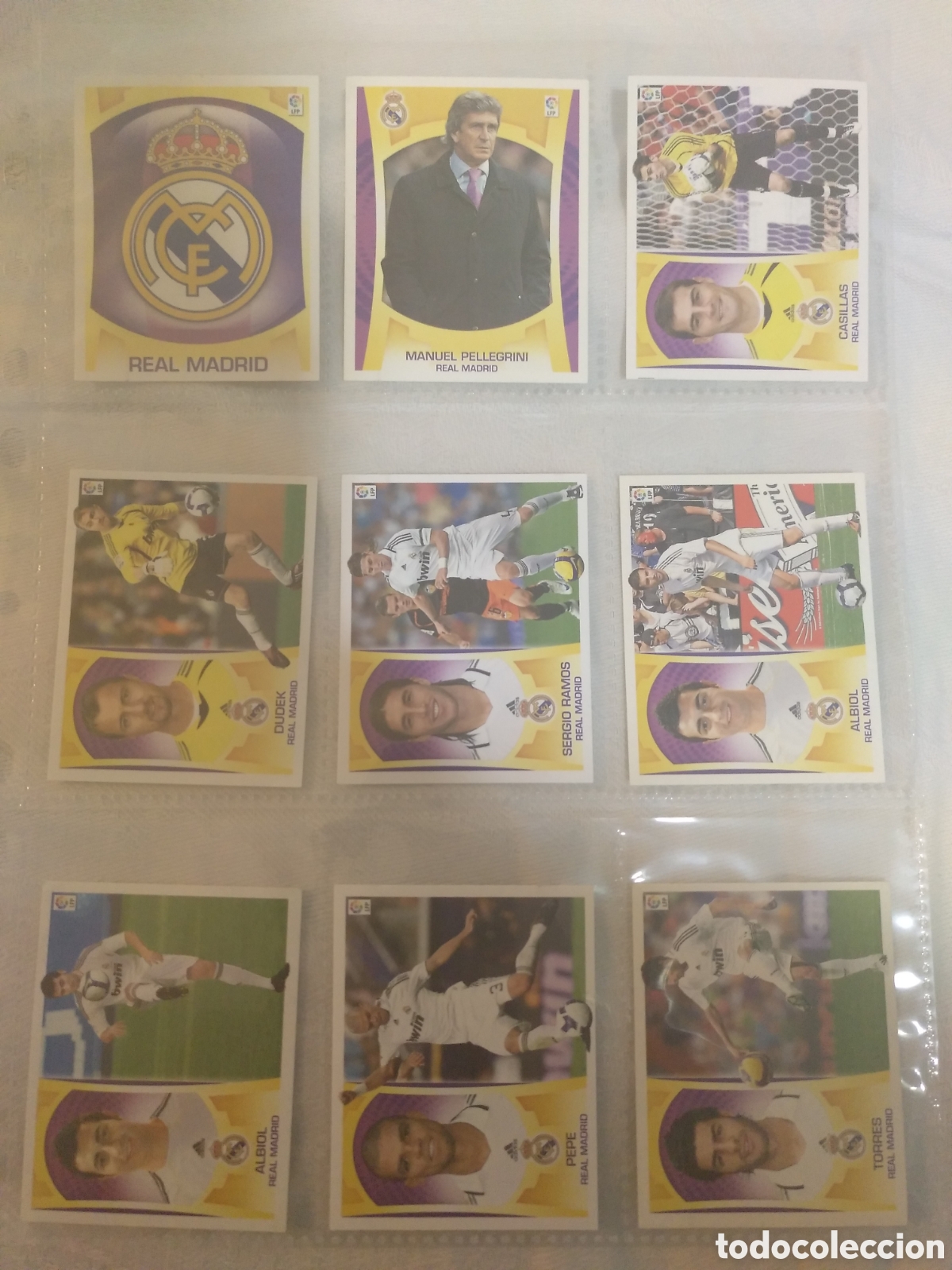 Cromos de f&uacute;tbol: LOTE 34 CROMOS DIFERENTES REAL MADRID LIGA ESTE 09 10 2009 2010. NUEVOS DE SOBRE