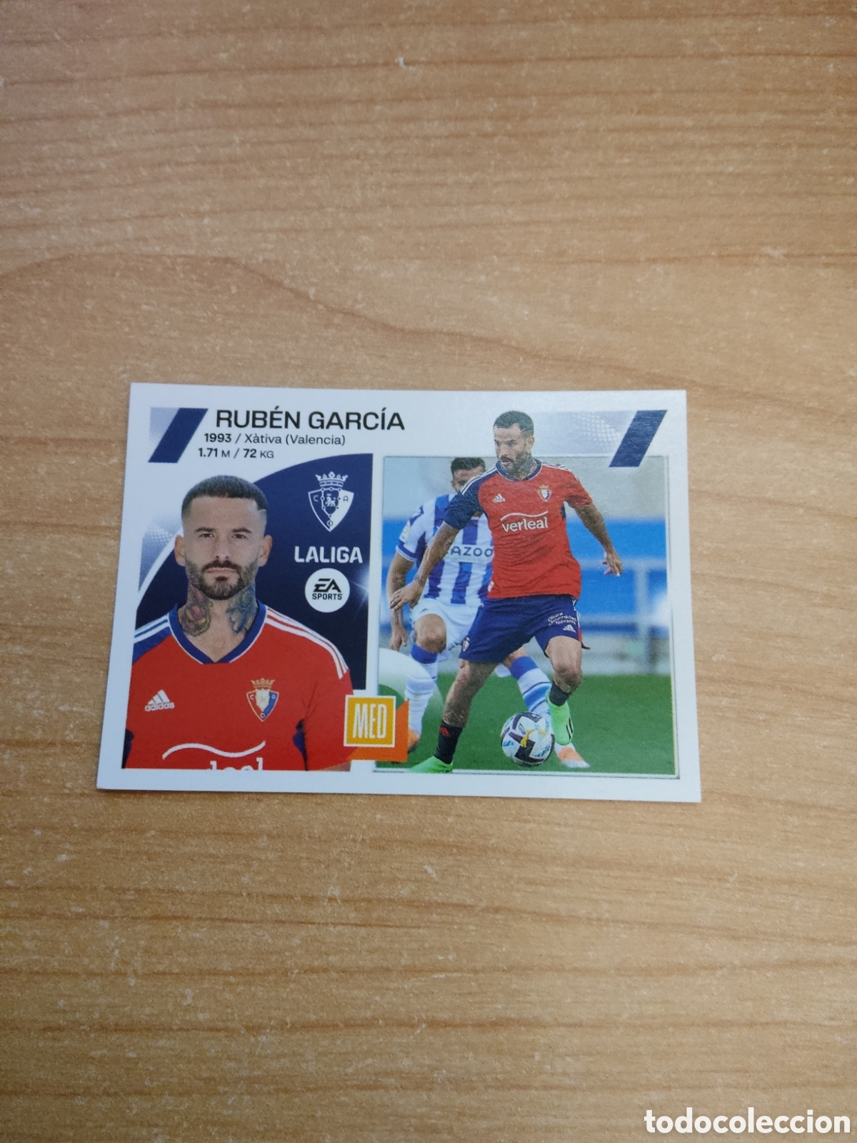 Cromos de f&uacute;tbol: 14 RUBEN GARCIA OSASUNA LIGA ESTE 2023 2024
