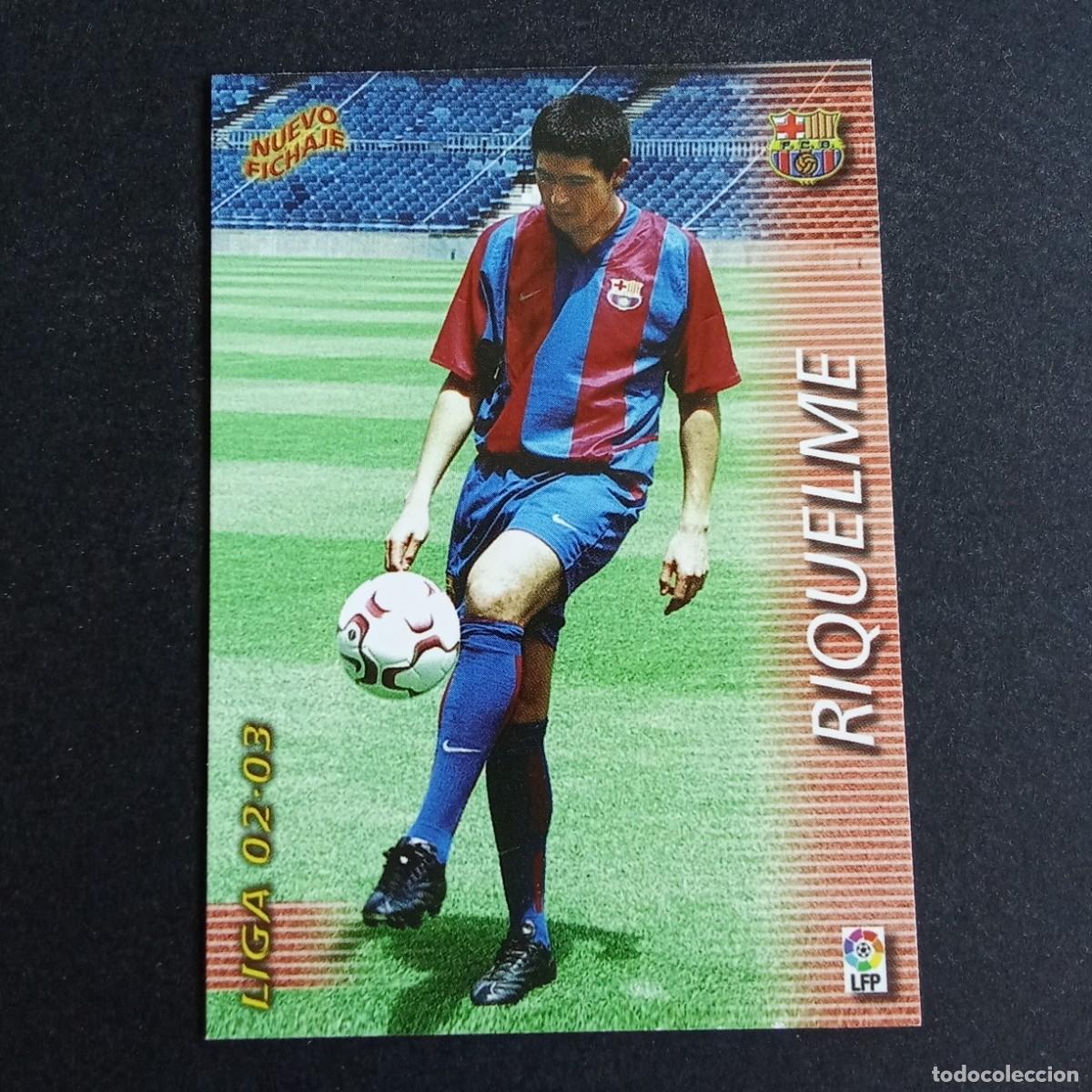Fu&szlig;ball-Sticker: 395 RIQUELME BARCELONA LIGA 2002 2003 02 03 MEGAFICHAS PANINI