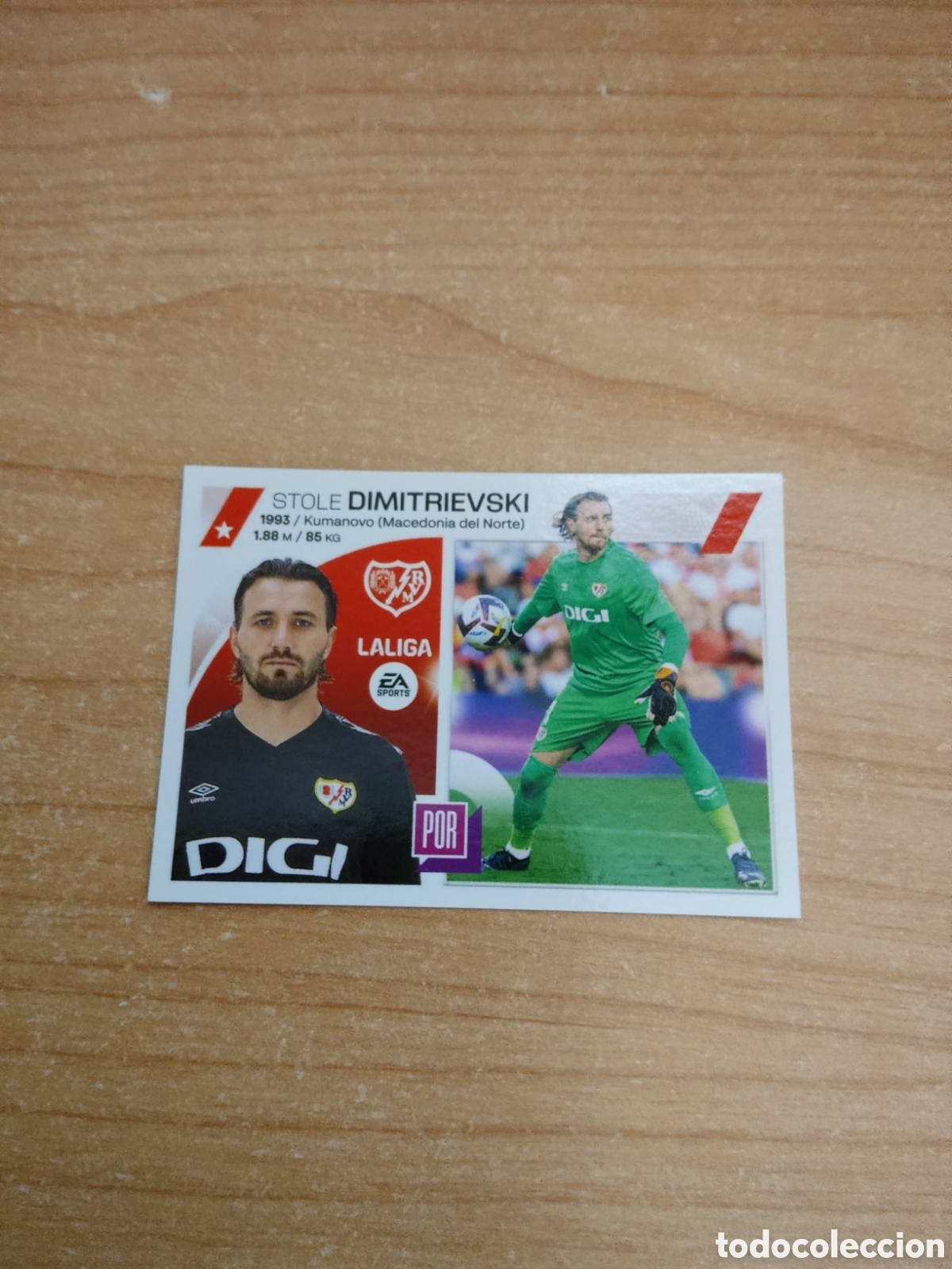 Fu&szlig;ball-Sticker: 3 DIMITRIEVSKI RAYO VALLECANO LIGA ESTE 2023 2024
