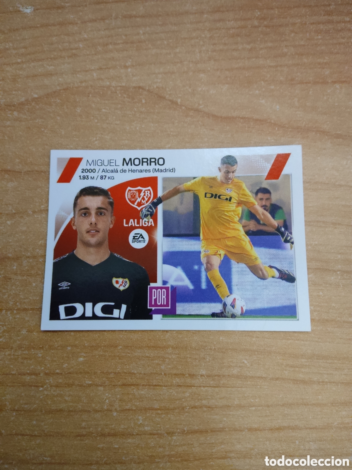 Fu&szlig;ball-Sticker: 4 MIGUEL MORRO RAYO VALLECANO LIGA ESTE 2023 2024