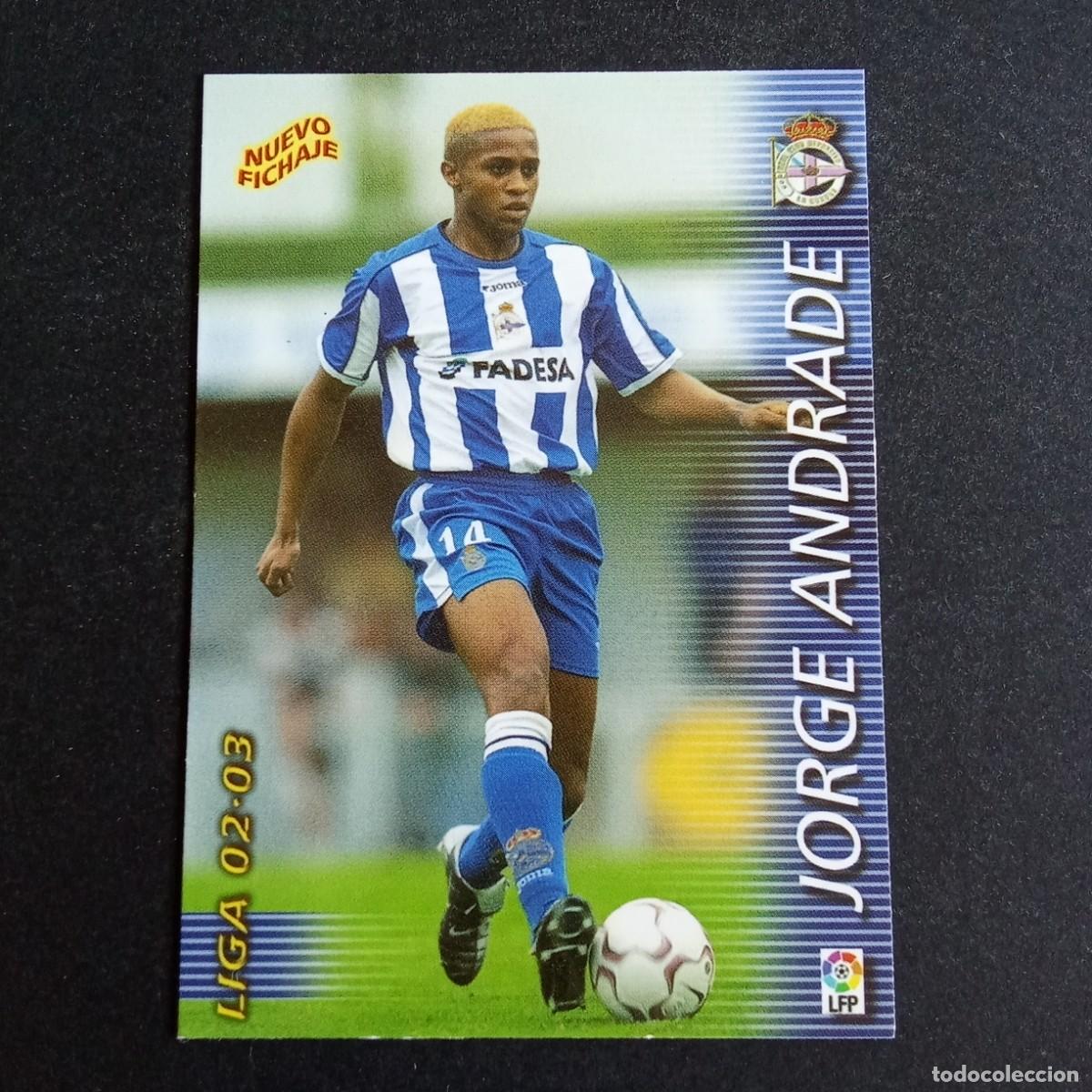 Fu&szlig;ball-Sticker: 402 JORGE ANDRADE DEPORTIVO CORU&Ntilde;A LIGA 2002 2003 02 03 MEGAFICHAS PANINI