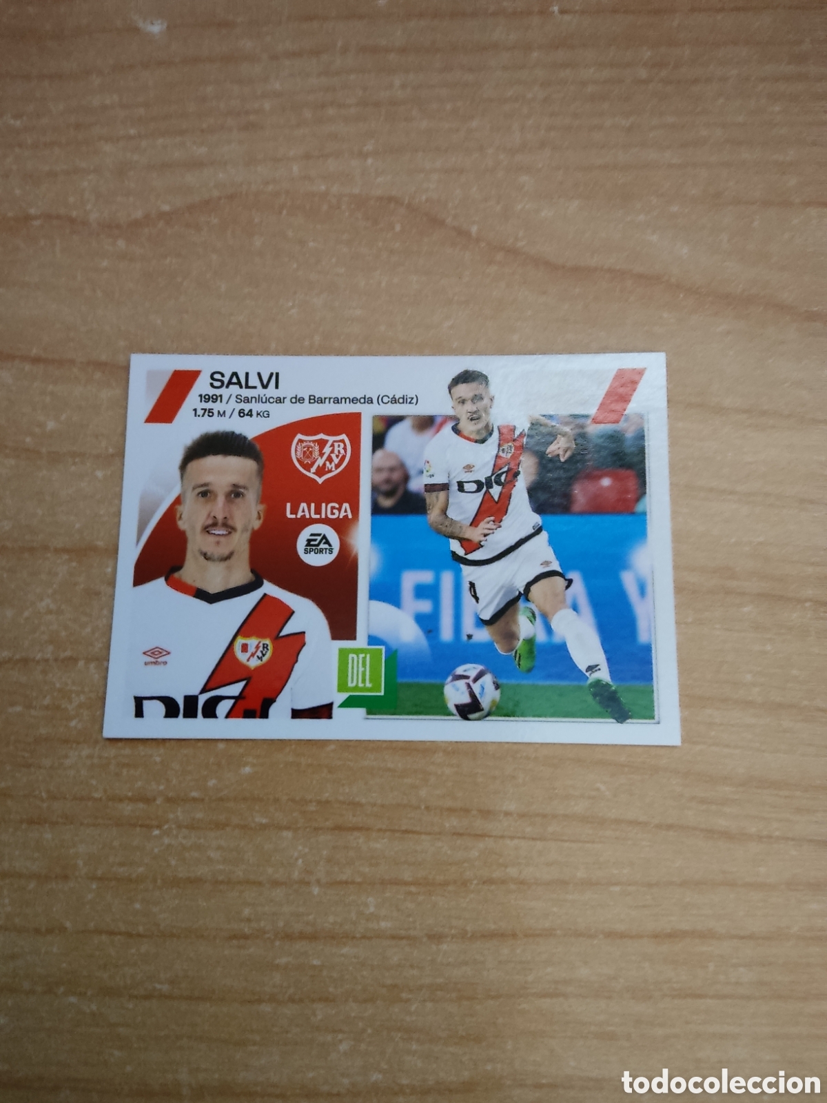 Cromos de f&uacute;tbol: 17 SALVI RAYO VALLECANO LIGA ESTE 2023 2024