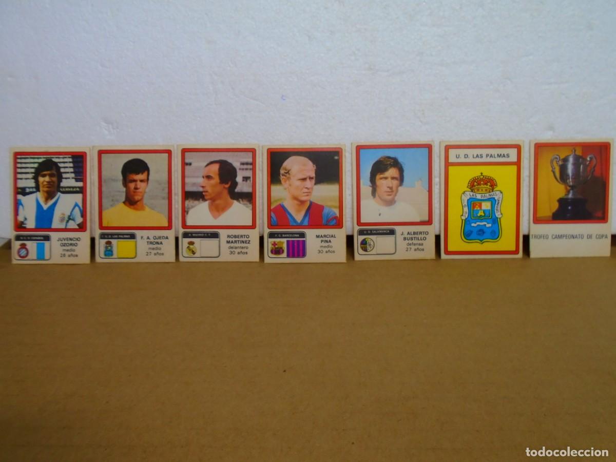 Cromos de f&uacute;tbol: FUTBOL.LOTE DE 7 CROMOS DE EDICIONES VULCANO,LIGA 1976/77.VER FOTOS.
